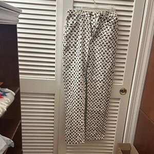 Cotton On Black & White Wave-Print Wide Leg Jeans